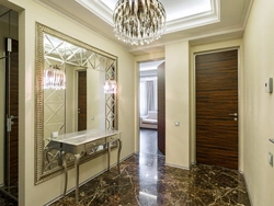 Full-length mirror in the hallway in the interior