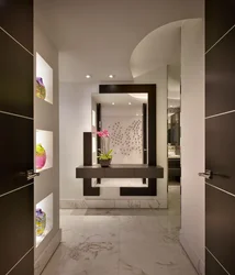 Full-length mirror in the hallway in the interior