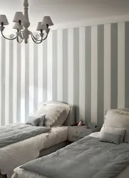 Striped Bedroom Interior