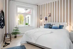 Striped Bedroom Interior