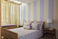 Striped Bedroom Interior