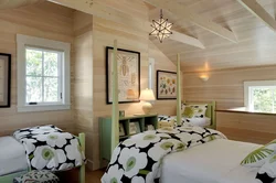 Bedroom in a frame house design