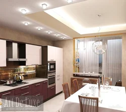 Photo of plasterboard ceilings kitchen living room