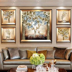Canvas in the living room interior