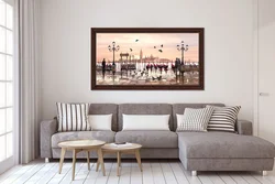 Canvas in the living room interior