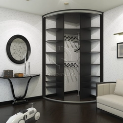 Corner cabinets in the living room photo design