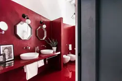 Red bathroom all photos