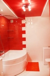 Red bathroom all photos