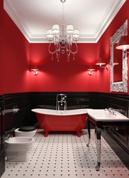 Red bathroom all photos
