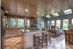 Interior veranda kitchen in the house