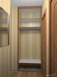 Built-in wardrobe in a niche in the hallway photo