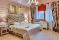 Log house bedroom design