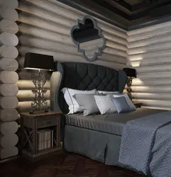 Log house bedroom design