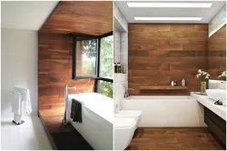 Photo Of Laminate Wall Decoration In The Bathroom