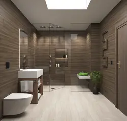 Photo of laminate wall decoration in the bathroom