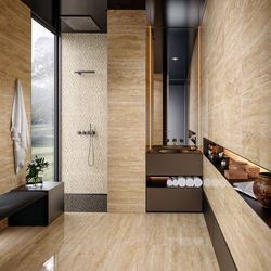 Photo of laminate wall decoration in the bathroom