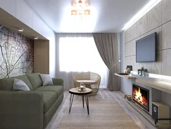 Интерьер гостиной 20 кв м фото с камином