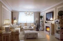 Интерьер гостиной 20 кв м фото с камином