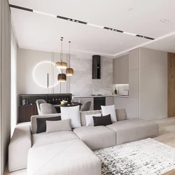 Living room design photo 50 sq.m.