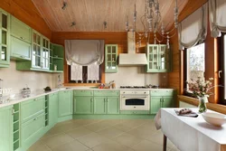 Country kitchen interior with window
