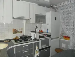 Kitchen Design With Refrigerator By The Window