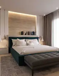 Сучасны стыльны інтэр'ер спальні