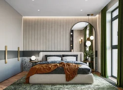 Modern stylish bedroom interior