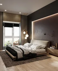 Modern stylish bedroom interior