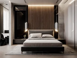 Modern stylish bedroom interior