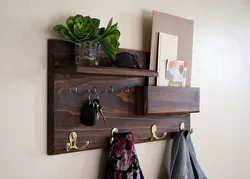 Shelf design for hallway wall