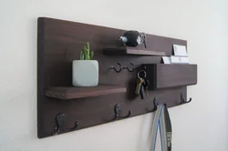 Shelf design for hallway wall