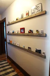 Shelf design for hallway wall