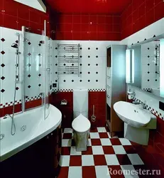 Bath in red design photo