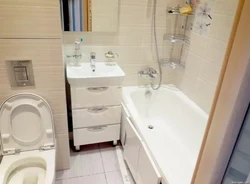 Photo of a bathroom and toilet together