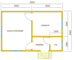 6х6 үй макетін ванна бөлмесінің фотосуретімен