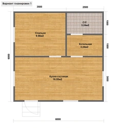 House layout 6x6 with bathroom photo
