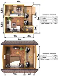Планировка дома 6х6 с санузлом фото