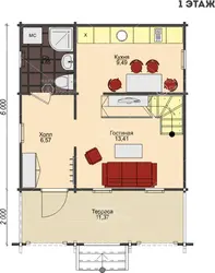 House Layout 6X6 With Bathroom Photo