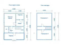 Планіроўка Дома 6Х6 З Санвузлом Фота