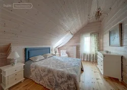 Ағаш үй фото шатырдың жатын бөлмесінің дизайны