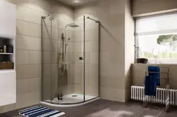 Bathroom design with corner shower