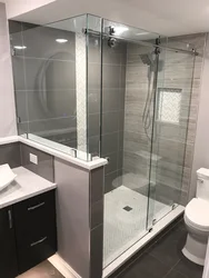 Bathroom design with corner shower