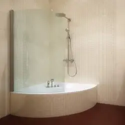 Bathroom design with corner shower
