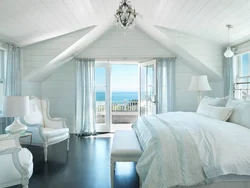 White wooden bedroom interior