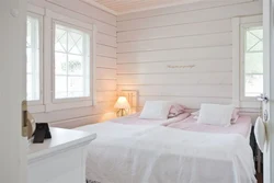 White wooden bedroom interior