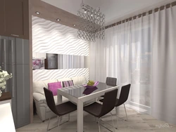 Mətbəx divan və televizor 10 kvadrat metr şəkil