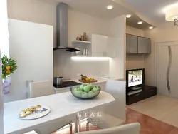 Kitchen with sofa and TV 10 square meters photo