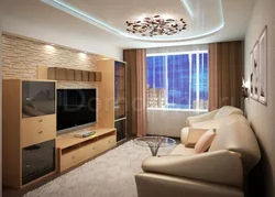 Living room interior in a panel house apartment photo
