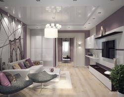 Living room interior in a panel house apartment photo