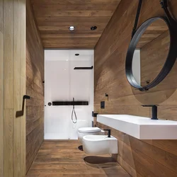 Bathroom Tiles And Wood Photo